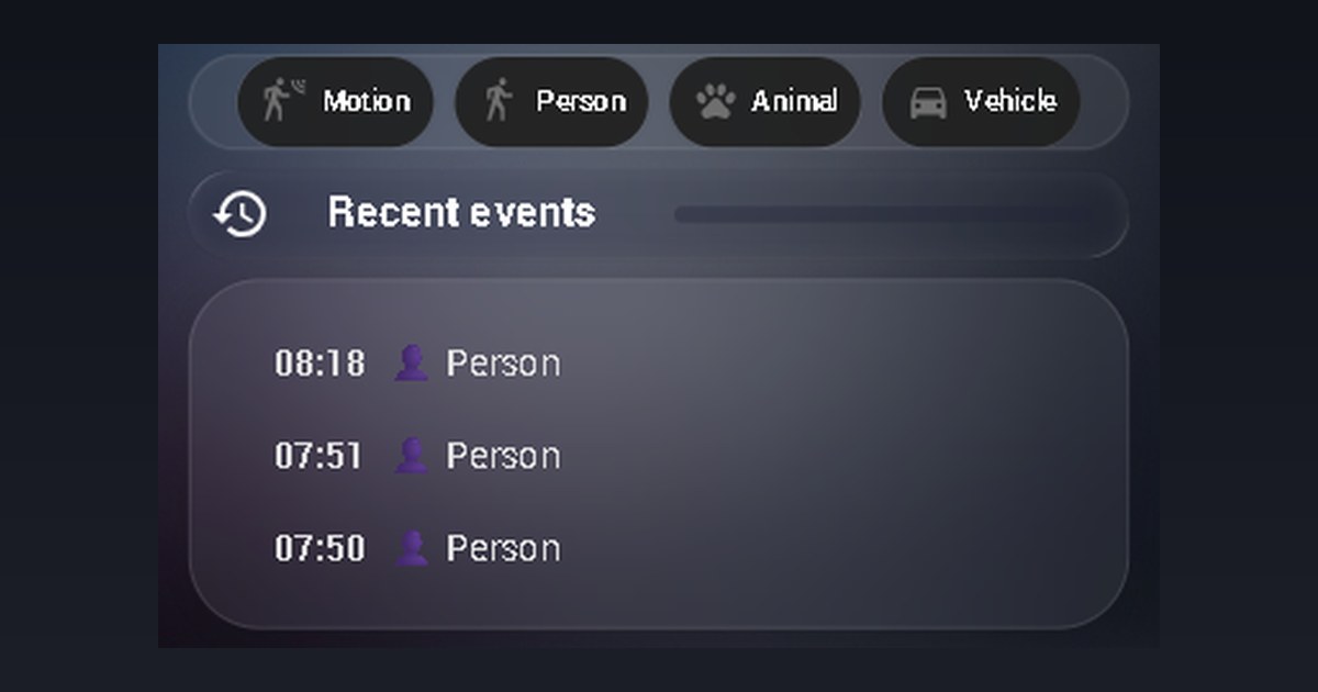 A Detections-Only Event List for Home Assistant Cameras