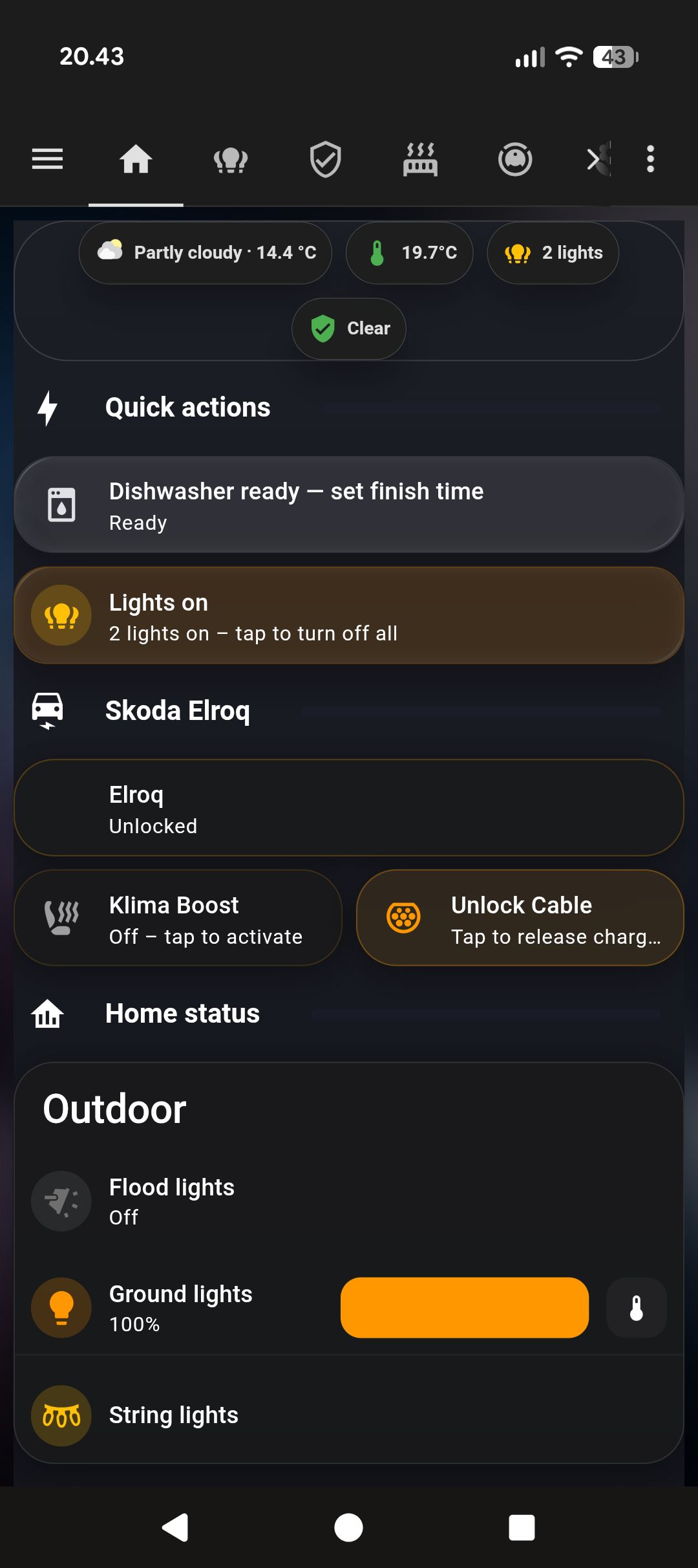 A Home Screen That Shows Less — Context-Aware Cards in Home Assistant